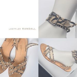 LOEFFLER RANDALL Women's Ankle Strap Flat Sandals - Size 9